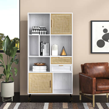 Beachcrest Home Leininger Storage Bookcase | Wayfair